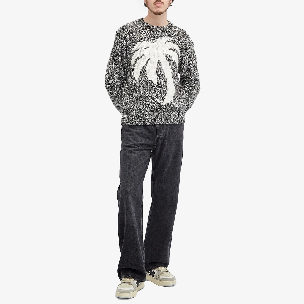 Palm Angels Men's Melange Palm Knit Grey